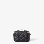 FENDI Vanity Black nappa leather mini-bag with FF motif - Image 3